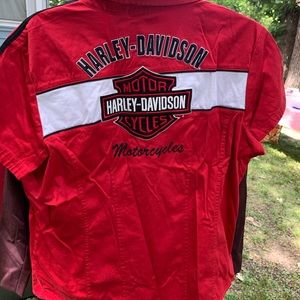 Harley zip-up women’s shirt. Worn once.